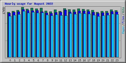 Hourly usage for August 2022